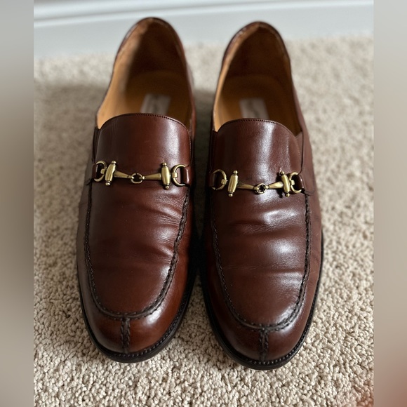 Mezlan Horsebit Brown Leather Loafers Sz 10W - Picture 2 of 12
